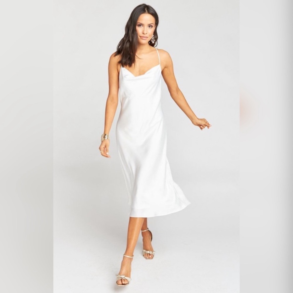 Verona Cowl Dress Ivory Satin Bride